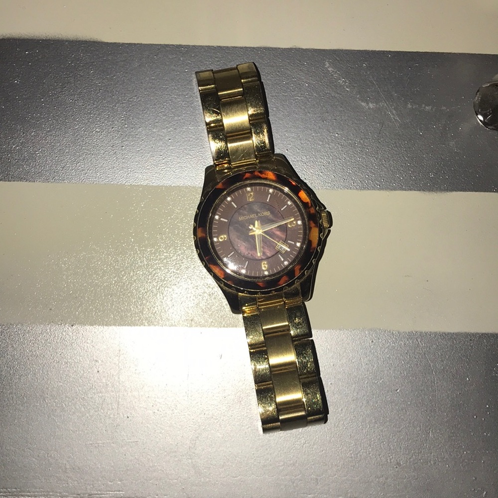 Michael Kors tortoise shell watch